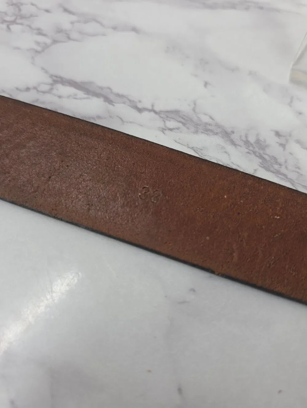 Vintage Deer Embossed Leather Men’s Belt - Brown Black